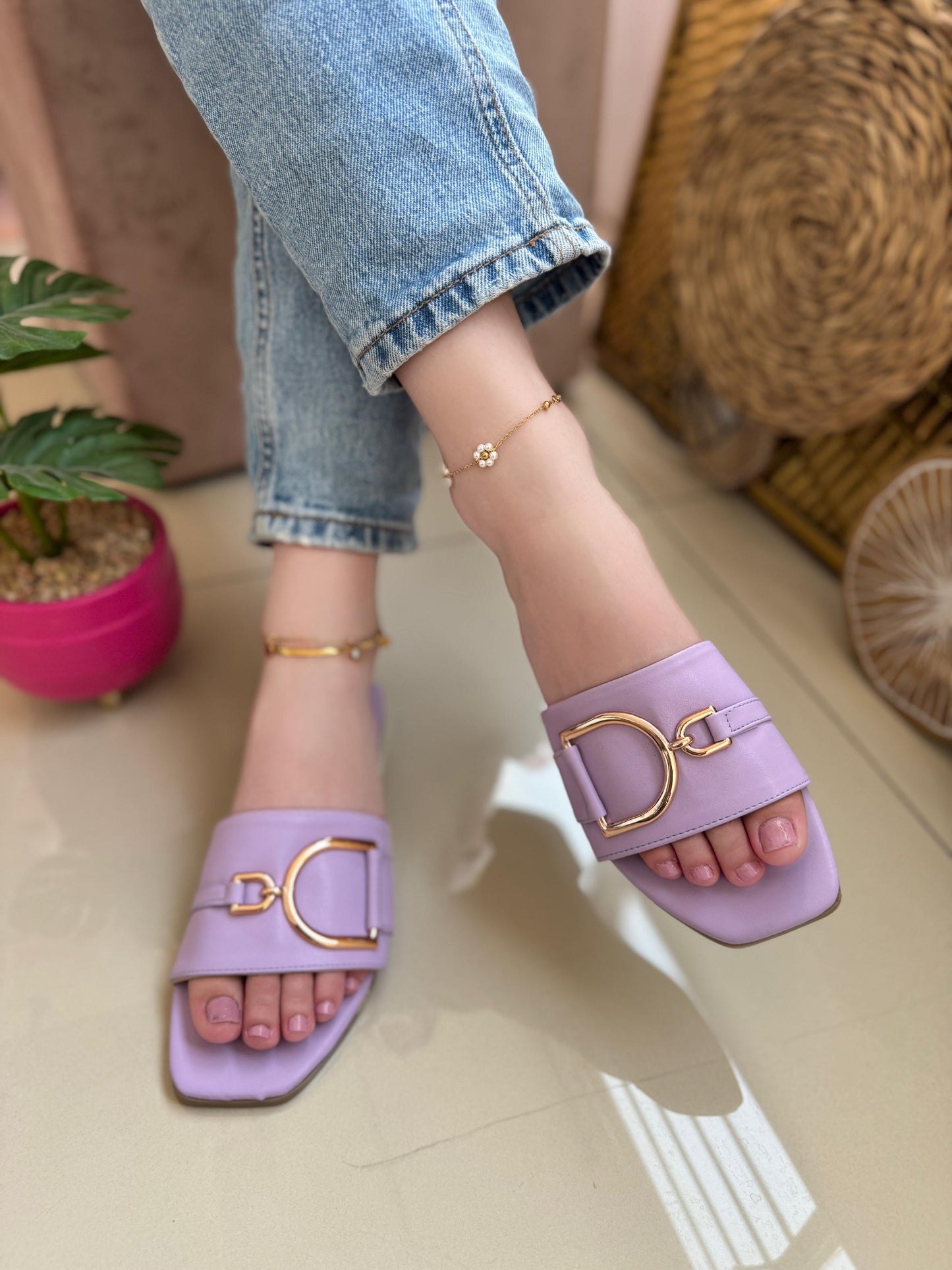 GLAM D-RING SANDALS