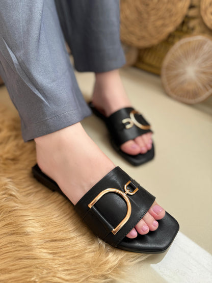 GLAM D-RING SANDALS